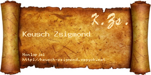 Keusch Zsigmond névjegykártya